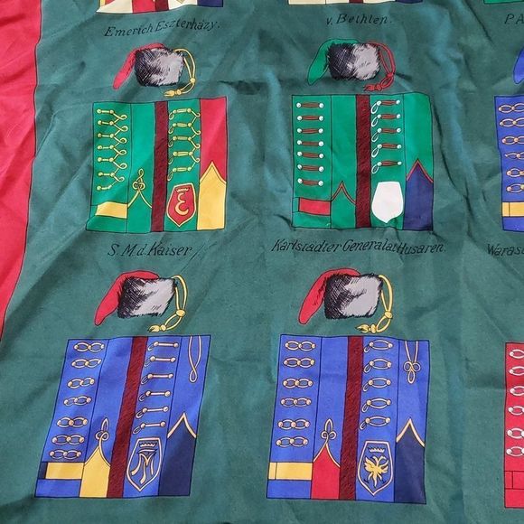 Husaren Regimenter Hussars Uniforms & Hats Silk Scarf Beautiful & Colorful! - Picture 5 of 9